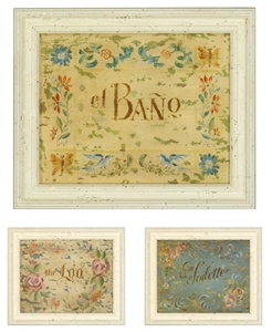 El Bano Framed Bathroom Print