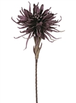 Eggplant Spider Mum Foam Flower - Permanent Floral Decor - Large Decorative Faux Flowers