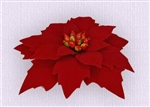 Large Faux Poinsettia Burgundy - Christmas Holiday Decor