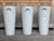 French Flower Bucket - 18" White Enamel - Imperfect