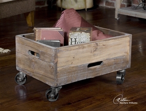 Uttermost Stratford Reclaimed Wood Rolling Box